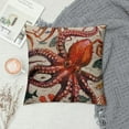 thumbnail image 2 of ONETECH Throw Pillow Cover Seafood with Sea Animals Crab Octopus Lobster Sea Turtle and Squid Home Decorative Pillow Cases Square Cushion Covers for Sofa Couch, 2 of 5