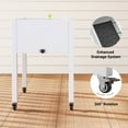 thumbnail image 5 of Raised Garden Bed - Outdoor Elevated Planter with Weatherproof Resin, Effective Drainage & 4 Swivel Wheels for Backyard, Patio and Balcony,White, 5 of 7