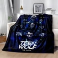 thumbnail image 3 of Manta con estampado de lobo adolescente de película, manta de Picnic cálida, suave y cómoda, manta de viaje para el hogar, forros de cama, regalo de cumpleaños, 3 of 4
