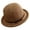 Camel, variant on Round Top Rolled Lightweight Weave Design Straw Sun Hat for Women Outdoor Activities