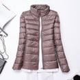 thumbnail image 7 of White Duck Down Ultralight Stand- Collar Jackets Autumn And Winter Warm Coats Portable Outwear  Women Thin Down Jacket, 7 of 7