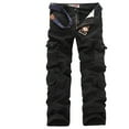 thumbnail image 4 of IROINNID Cargo Pants For Men Solid Color able Outdoor Overalls Large Multi Pocket Medium Waist Loose Mountaineering Elastic Waist Pants, 4 of 4