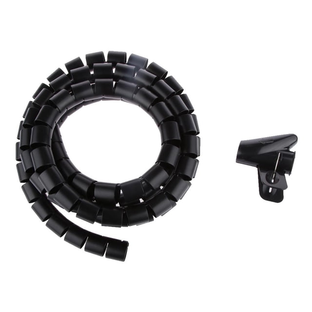 2m 25mm PE Cable de Almacenamiento Alambre Ordenada Envoltura Postal Organizador 2000x25x25mm Macarena Envoltura en espiral de alambre de cable