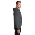 thumbnail image 4 of JERZEES&nbsp;Men's Full-Zip Hooded Sweatshirt with Pockets | Fleece Pullover Black Heather Color Sweater, Size S Pack of 2, 4 of 5