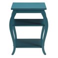 thumbnail image 3 of Teal End Table with Shelves | Solid Wood Accent Table for Living Room, Bedroom, 3 of 7