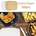 thumbnail image 1 of Fiudx Papel Antiadherente para Freidora, Apto para Alimentos y Sin Cera, Resistente Al Calor Hasta 230 °C, Fácil de Limpiar, Perfecto para Freidoras de Aire y Moldes para Pasteles, 100 Hojas, Tamaño, 1 of 7