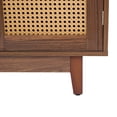 thumbnail image 6 of UIXE 4-Door Rattan Storage Cabinet Accent Furniture Cupboard Sideboard Cabinets up to 58" for Dining Room Hallway, Espresso, 6 of 7