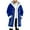 A Blue, variant on Christmas Suit for Men Christmas Men's Long Cardigan Hoodies Women White Trim Warm Santa Claus Xmas Hooded Coat with Pocket Red XXXL
