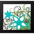 thumbnail image 2 of Hakimipour-Ritter 12x12 Black Modern Framed Museum Art Print Titled - Floral Twist I, 2 of 5