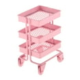thumbnail image 3 of 2x 1/12 Mini estante de almacenamiento de metal de 3 niveles con 4 ruedas Accesorios de habitación, 3 of 9
