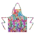 thumbnail image 2 of Pioneer Flower Floral Print Pattern Apron-Garden Aprons for Women with Pockets-Cotton Linen Waterproof Kitchen Cooking Gardening Aprons Adjustable for Kitchen,Cooking,BBQ and Salon 33x27 Inch, 2 of 7