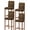 Brown, variant on Leopard Bar Stool Covers Set of 4, Brown Vintage Leopard Print Stretch Washable Bar Chair Covers with Backs, Removable Pub Counter Height Chair Cover for Kitchen Dining Room Cafe