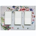 thumbnail image 1 of Metal Light Switch Plate Cover Cotton Flower Semicircle Frame Gray FLW026, 1 of 13