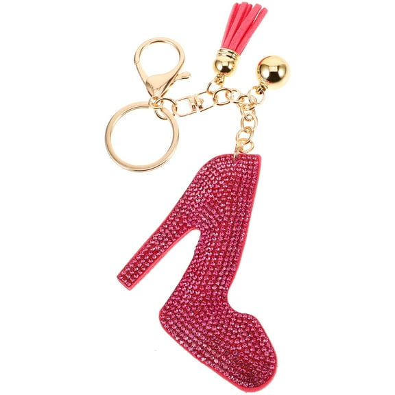 STRANDCHIC Stylish High Heel Keychain with Rhinestones, 1 Pack Decorative Key for Women Daily Use and Accessories