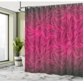 thumbnail image 5 of Ambesonne Nature Shower Curtain, Hawaiian Island Palms, 69"Wx84"L, Magenta Black, 5 of 5