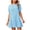 Blue womens dresses, variant on Wycnly Womens Dresses Loose Flowy Ruffle Swing Soft Cotton Linen Beach Mini Sun Dresses Casual Solid Round Neck Short Sleeve Short Summer Dress Black m Under $5