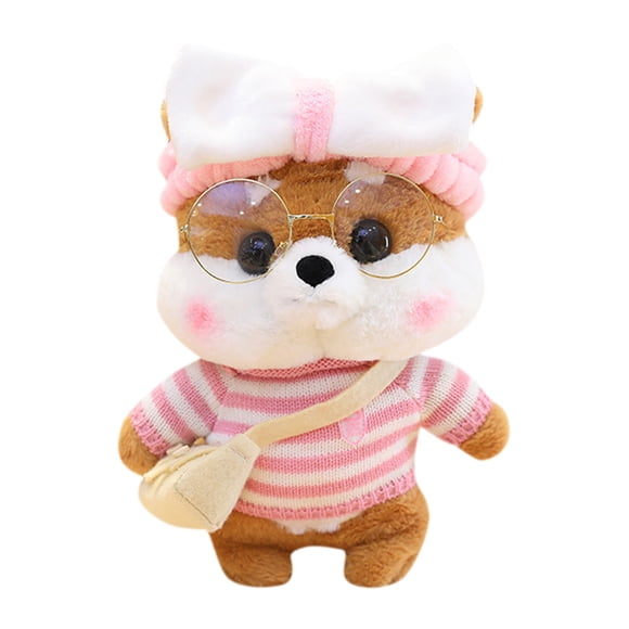 Jindong 30cm Wearing Doll Plush Toy Doll Birthday Gift Plush Toy Doll Creative Stuffed Soft Doll Animal Dolls Baby Toy