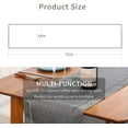 thumbnail image 2 of GFDYREE Decorative Linen Table Runner Farmhouse Style Tabletop Collection 14 x 72 Inches Table Runners for Everyday Dining Wedding Party Holiday Home Decor (14" x 72", Grey/Straight), 2 of 7