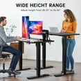 thumbnail image 3 of CHITOOMA 48" x 24" Electric Standing Desk with 4 Memory Preset Heights, Height Adjustable Sit Stand up Desk with Headphone Hook for Home Office, Black, 3 of 7