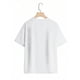 thumbnail image 2 of Camiseta blanca con la palabra "Feliz Día de San Valentín" para mujer, con una rosa morada, cuello redondo de 220 g, informal, de algodón puro grueso (1 unidad), para mujer., 2 of 6