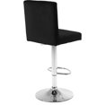 thumbnail image 2 of Meridian Furniture Joel Tabouret Réglable en Velours 33"H Noir (Ensemble de 2), 2 of 6