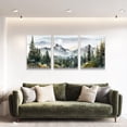 thumbnail image 5 of Green Mountain Forest Wall Art Set - 16"x24"x3 Piece Modern Landscape Painting Canvas Art Prints for Living Room Bedroom Office Home Decor Ready to Hang, 5 of 7
