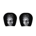 thumbnail image 2 of 2-Pack Scary Headrest Covers for Cars – Universal Fit Car Seat Headrest Protectors with Ghost-Style Print, Elastic Auto Seat Covers for Halloween Decoration & Fun Interior Accent 9.8x10.6in, 2 of 5
