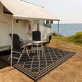 thumbnail image 6 of Gaderth Outdoor Rug,Waterproof Reversible Rug Patio Rug Modern Camping RV Plastic Straw Rug Geometric Area Rug for Backyard, Deck, Picnic, Porch, Beach, 6 of 11