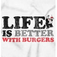 thumbnail image 2 of Life Is Better With Burgers Wimpy Toddler Boy Girl T Shirt Infant Toddler Brisco Brands 18M, 2 of 6