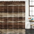 thumbnail image 2 of Brown Wooden Bathroom Shower Curtains with 12 Hooks Polyester Waterproof Shower Curtain for Stalls and Bathtubs Vintage Farmhouse Retro Art Decorative Bathroom Privacy Curtain 36x72 Inches, 2 of 9
