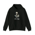 thumbnail image 2 of Skeleton Thumbs Up I'm Fine Hoodie Unisex Heavy Blend™ Hooded Sweatshirt, 2 of 9