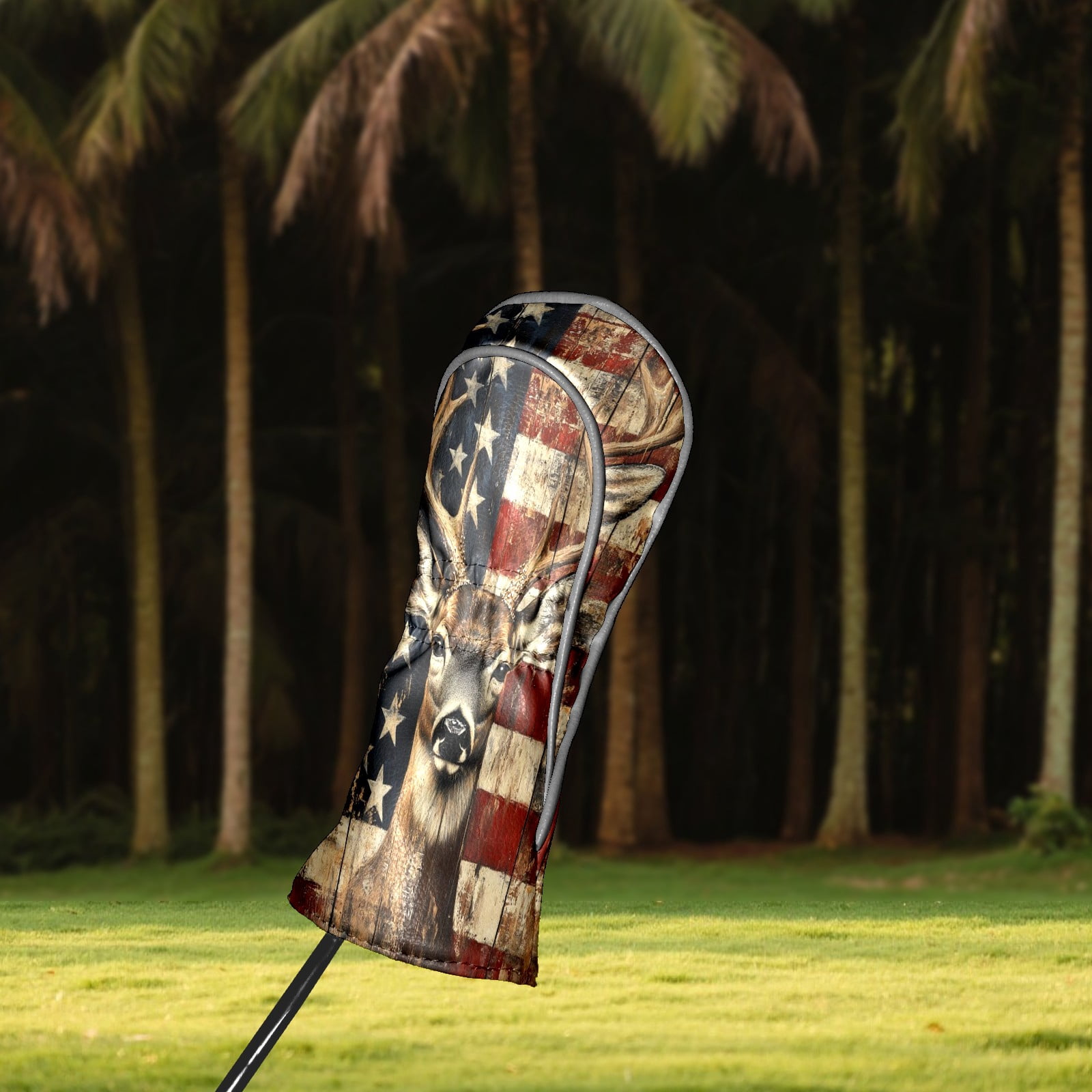 Golf Club Covers PU Leather Waterproof Head Covers for Fairway Woods Hybrids Banner Elk Unisex Fits Most Brands