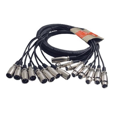 UPC: 0728736012455 | 16.4 /5m 8-Channel Male XLR to Female XLR Balanced Snake Cable