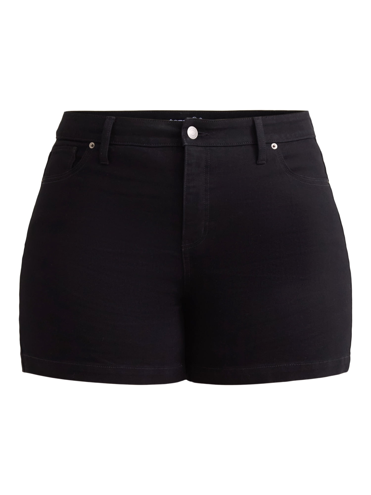 Terra & Sky Women's Plus Size Denim A-line Short, 5" Inseam, Sizes 16W-24W