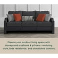 thumbnail image 3 of Textured Solid Charcoal Grey Deep Seating Cushion Set, 3 of 8