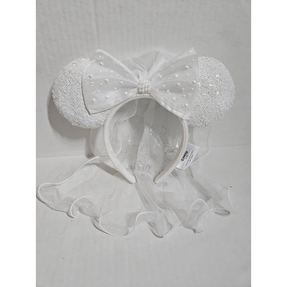 Disney Parks Bride Minnie Mouse Ears Headband