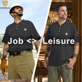 thumbnail image 3 of Kecols Loose Fit Thick Work T-Shirts for Men Short Sleeve Pocket Henley Workwear Shirts (Tall & Regular)(Charcoal,3XL,Tall), 3 of 8