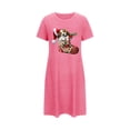 thumbnail image 5 of Sakmal Robe de Nuit Ultra Douce pour Femmes Extensible Surdimensionnée de Noël Robe de Nuit Rose Bas de Noël Imprimé Manches Courtes Col Rond Courte Chemises de Nuit P-2TG, 5 of 5