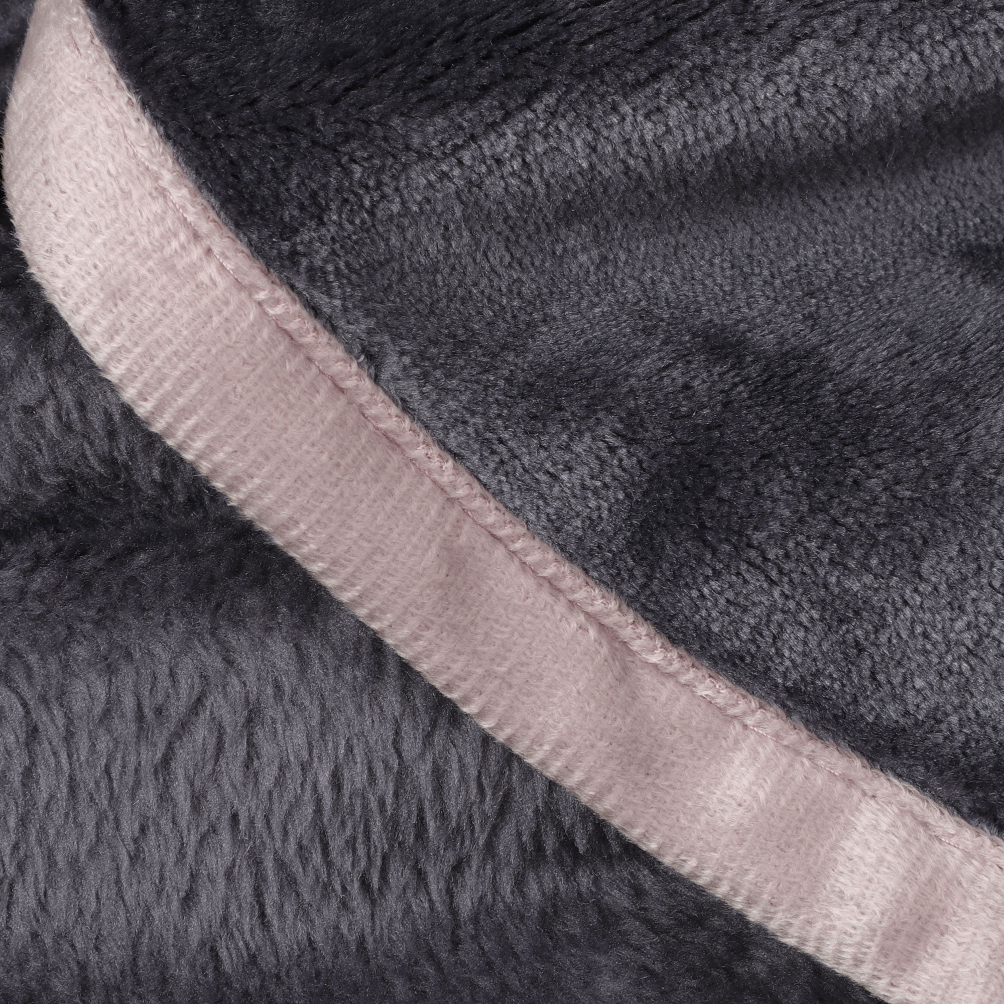 Unique Bargains Flannel Fleece Blanket Soft Luxury Hemmed Slate Gray 23"x30"