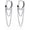 A-Silver, variant on Solid 925 Sterling Silver Tassel Chain Drop Dangle Small Hoop Earrings Huggie for Women Teen