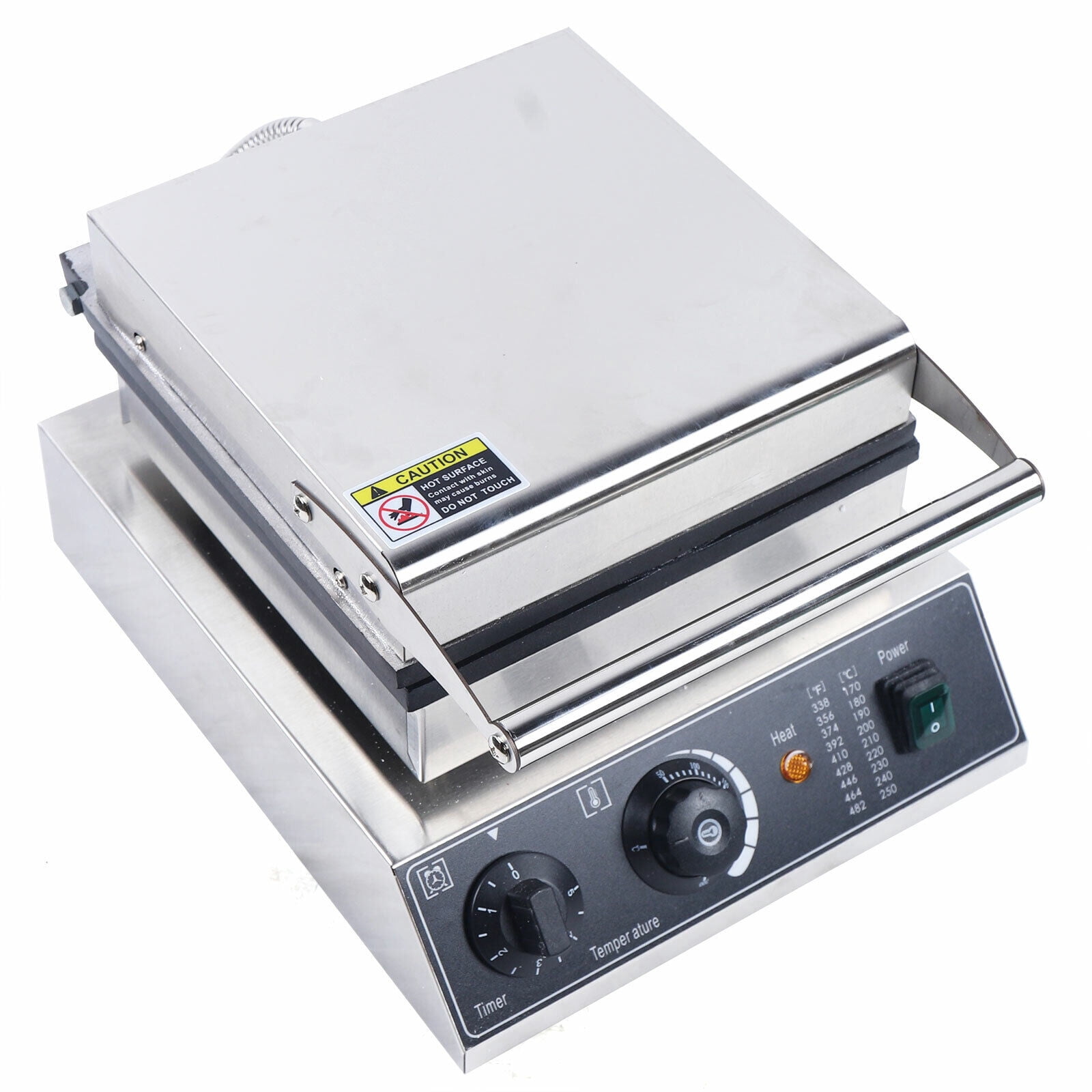 Commercial Nonstick Electric Waffle Maker, Stainless Steel