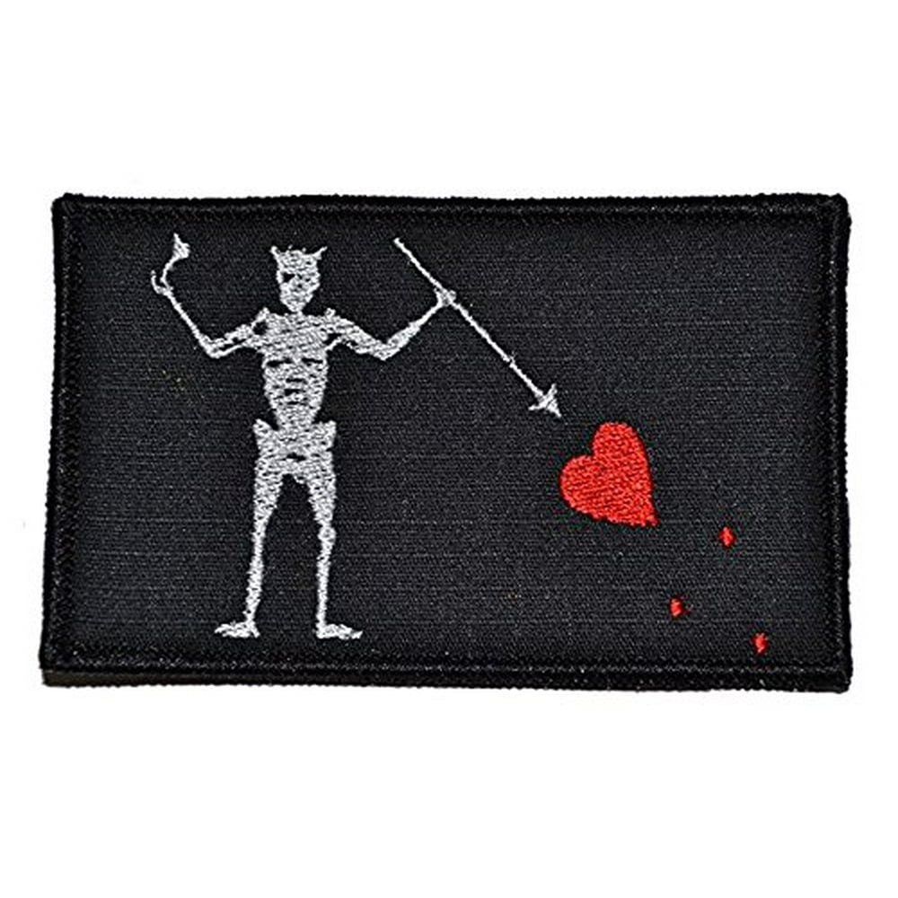 Antrix Black Beard Pirate Edward Military Morale Patch Hook & Loop