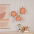 thumbnail image 2 of Robert Stevenson Lighting Ceramic Bell-Shaped Pendant Light, Terra-cotta, 2 of 5