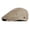 Khaki, variant on sunsanly Men Advanced Hat Retro Faux Leather Retro British Style Solid Color Firm Stitching Windproof Thicken Warm Beret Newsboy Cap