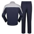 thumbnail image 4 of Penkiiy Unisex Work Suit With Long Sleeves Coat Jacket And Reflective Pants Color Blocking Set 2XL Navy, 4 of 5