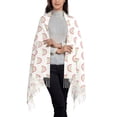 thumbnail image 2 of Zufioo Rainbow Print Long Plush Tassel Scarf, Winter Shawl Accessories for Women, 2 of 8