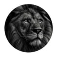 thumbnail image 4 of WYYP A Majestic Lion Round Table Cover 100% Polyester Fiber Table Cloth White, 4 of 8