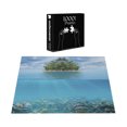 thumbnail image 5 of Ambesonne Tropical Jigsaw Puzzle, Small Island in Ocean, Heirloom-Quality Fun Activity for Family Durable Cardboard, 1000 pcs, Aqua Forest Green, 5 of 5