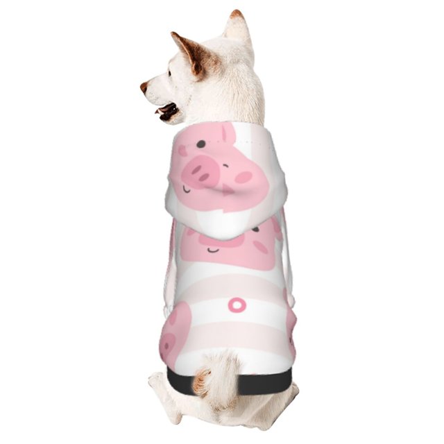 Balery Cartoon Pig Sudadera con Capucha para Perros Pequeños – Ropa para Mascotas, Disfraz para Perros y Gatos, Ideal para Fiestas y Cosplay-XX-Large