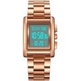 thumbnail image 2 of Fashion Mens Watches Digital Watch Stainless Steel Casual Sport Waterproof Rectangle Watches with Luminous Display, 2 of 8